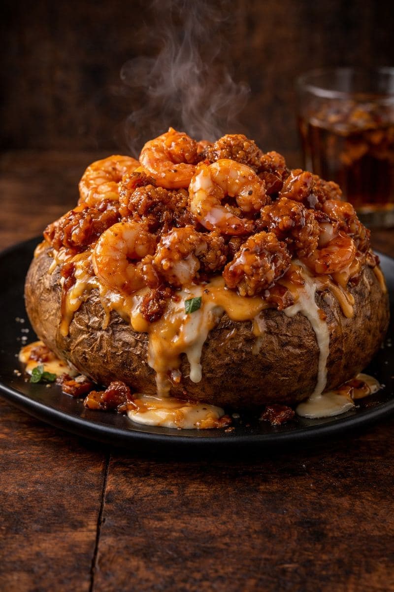 Hello Shrimp & Chicken Loaded Baked Potato