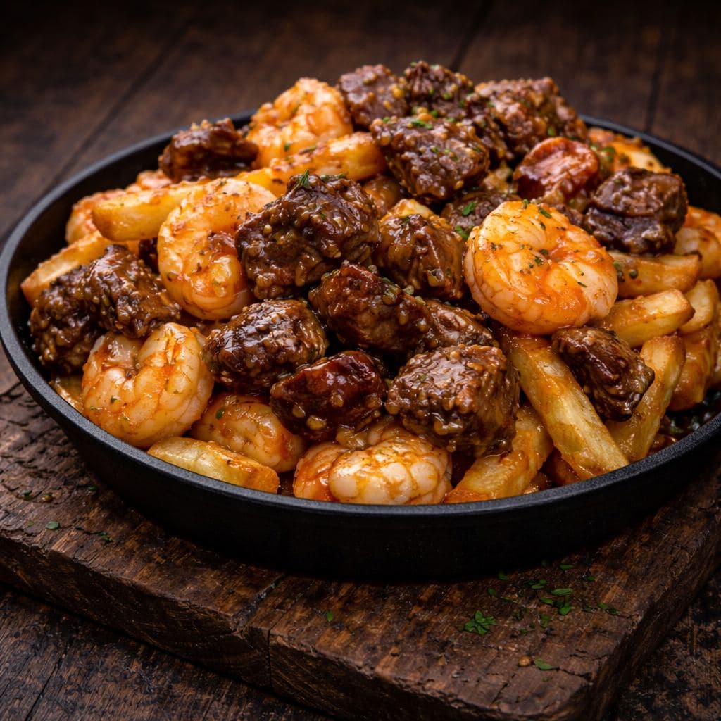 Honey Garlic Shrimp & Steak