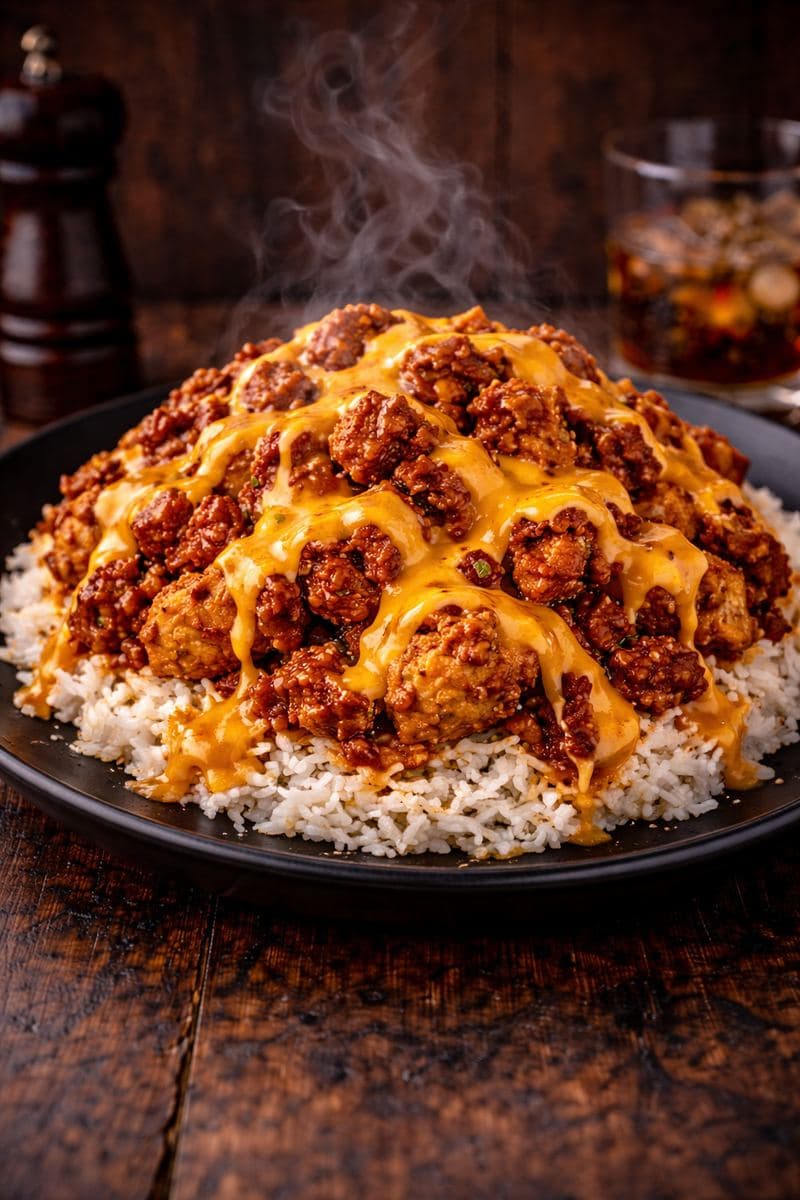 Chili Cheese Chicken Rice